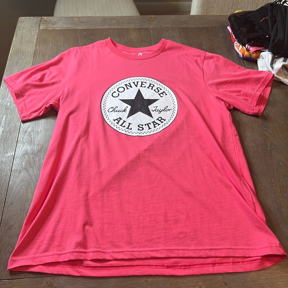 Pink Converse chuck logo shirt